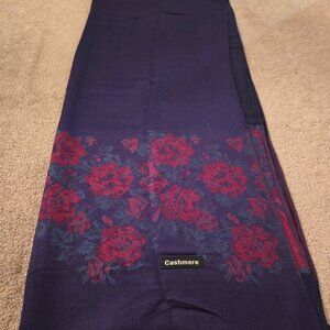 Navy Blue Cashmere shawl